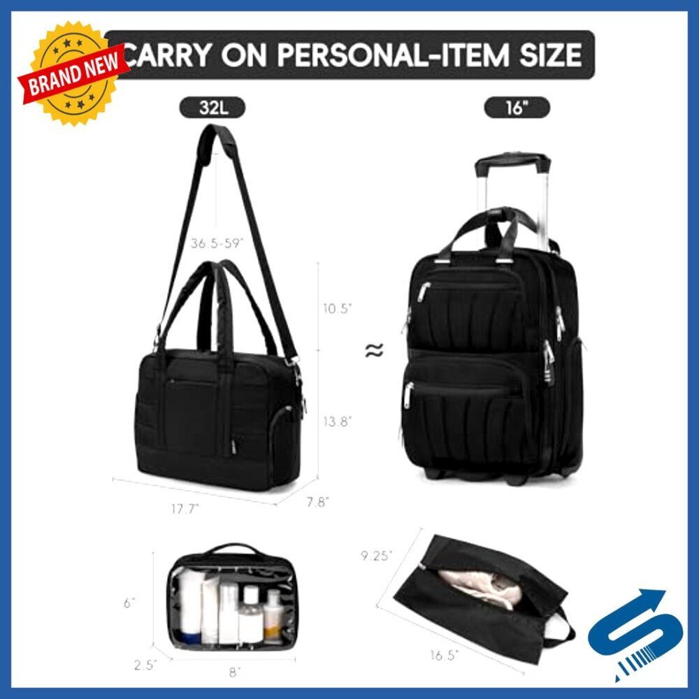 Lightweight Puffer Weekender Bag with Shoe Compartment, Laptop Sleeve, 17.7 - Picture 5 of 7